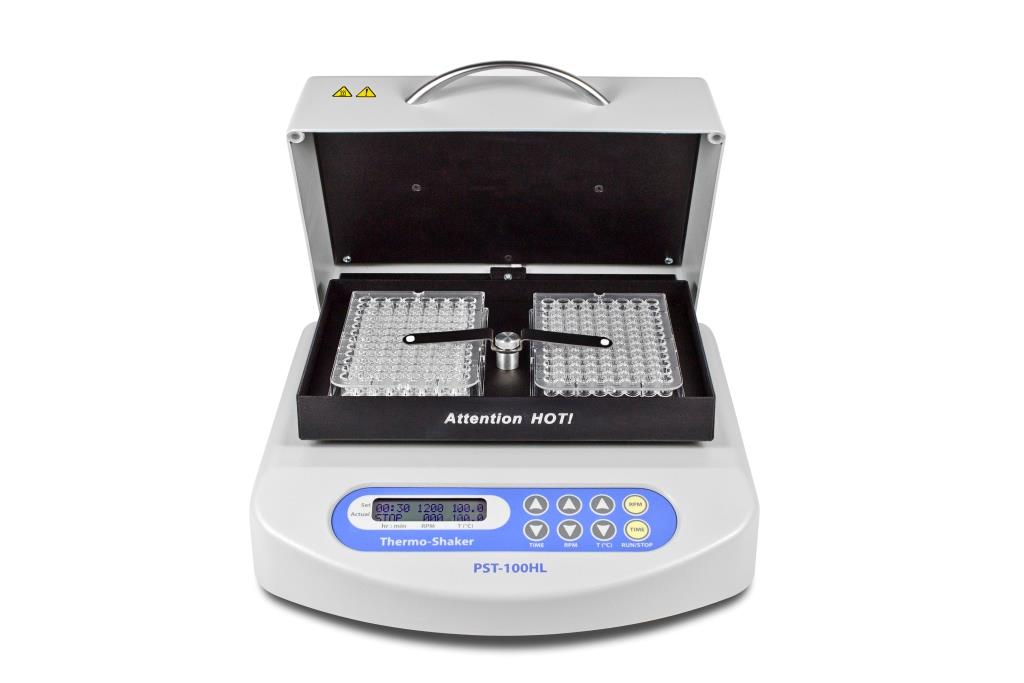 Термошейкер PST-100HL для двух планшетов, 250–1200 об/мин, 25-100°C