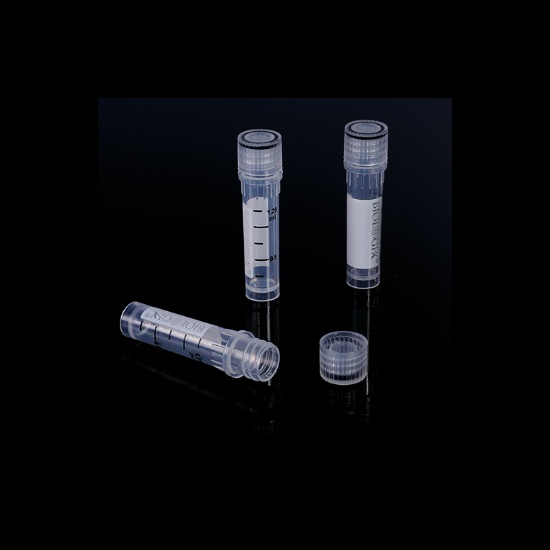 Криопробирки 2 мл с бесцветными крышками, свободностоящие, стерильные, c наружней резьбой, 500 шт/уп. (не для использования в медицинских целях)